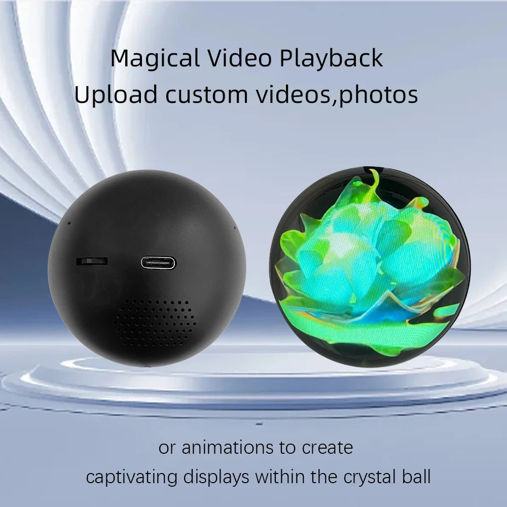 Transform Your Space with the Customizable Spherical Pixel Display Art Glass Ball Lamp - Perfect for DIY Video and Sound Experiences!